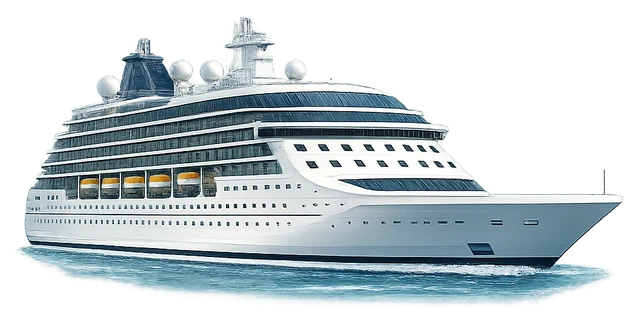 A sleek Luxury-tier cruise ship