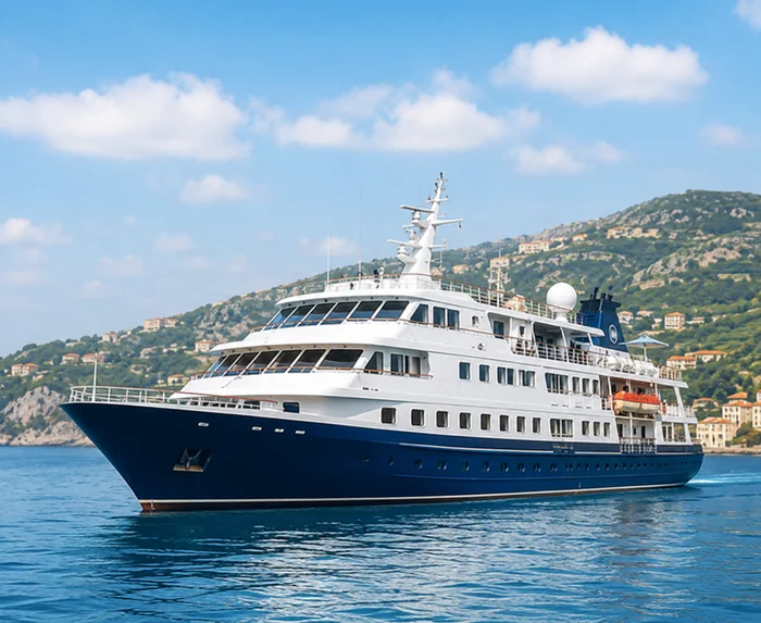 A small cruise ship